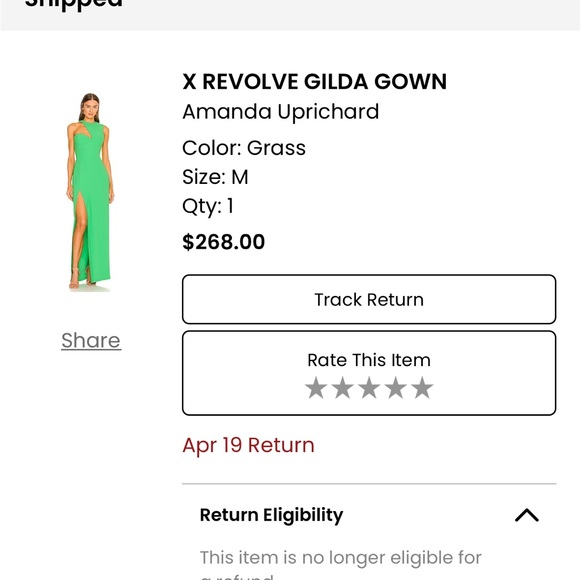 Amanda Uprichard x REVOLVE green wedding guest gown - Picture 2 of 4